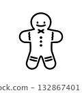 Simple illustration of ginger cookies 132867401