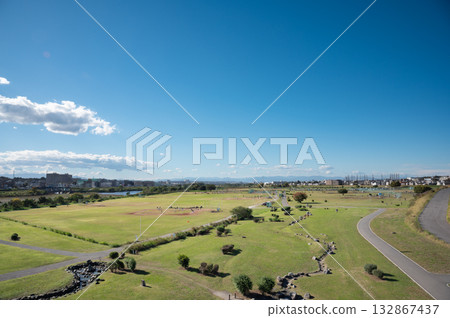 Hyogojima Park seen from Shinfutako Bridge Hyogojima Park seen from Shinfutako Bridge 132867437