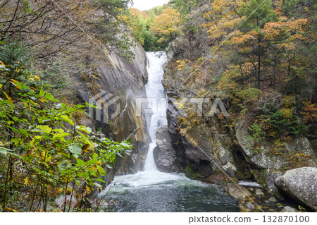Senga Falls, Shosenkyo Gorge, Autumn, November [Kofu City, Yamanashi Prefecture] 132870100