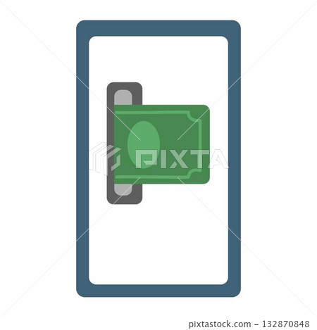 e-wallet electronic money mobile phone 132870848