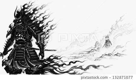 warrior going to battle warrior going to battle 132871077