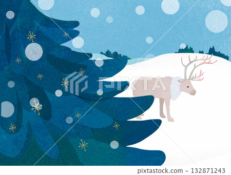 雪和馴鹿 雪和馴鹿 132871243