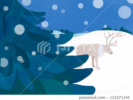 雪和馴鹿 雪和馴鹿 132871245
