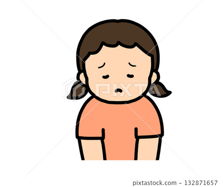 Sad Asian girl 132871657