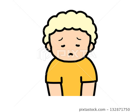 Sad blonde boy 132871750