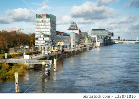 Cologne's Rheinauhafen in fall Cologne's Rheinauhafen in fall 132871810