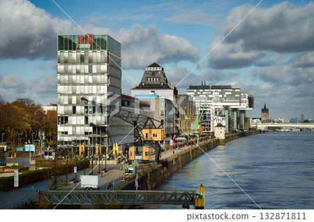 Cologne's Rheinauhafen in fall Cologne's Rheinauhafen in fall 132871811