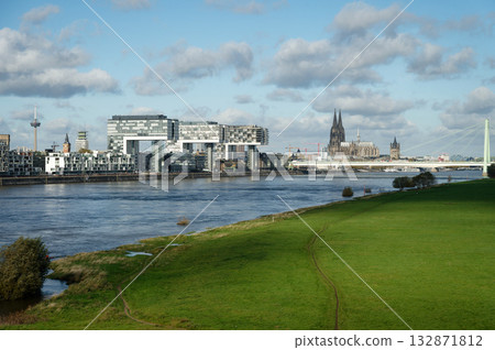 Iconic panoramic view of Cologne, Germany 132871812