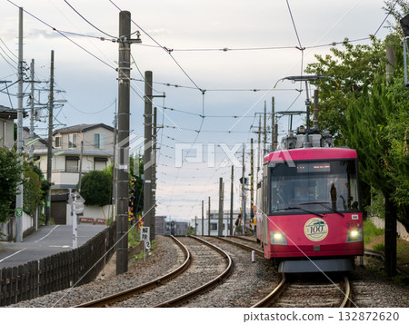 [Tokyu Setagaya Line] Train heading towards Sangenjaya 132872620