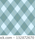 A calming seamless pattern of muted blue argyle check with yellow dotted lines. 132872670