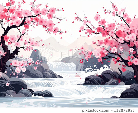 櫻桃背景 132872955