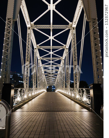 Tennozu Fureai Bridge at night #2 Tennozu Fureai Bridge at night #2 132872967