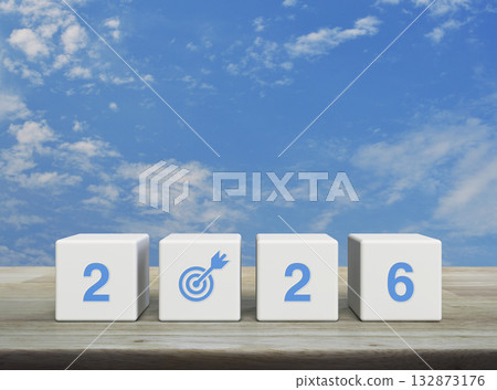 Happy new year 2026 success concept Happy new year 2026 success concept 132873176