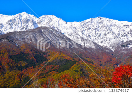 秋天的白馬山脈 白馬三山 132874917