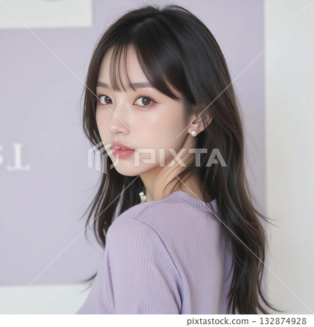 A woman thinking in front of a whiteboard A woman thinking in front of a whiteboard 132874928