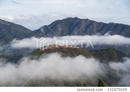 Takeda Castle and sea of clouds in Asago City, Hyogo Prefecture 132875039