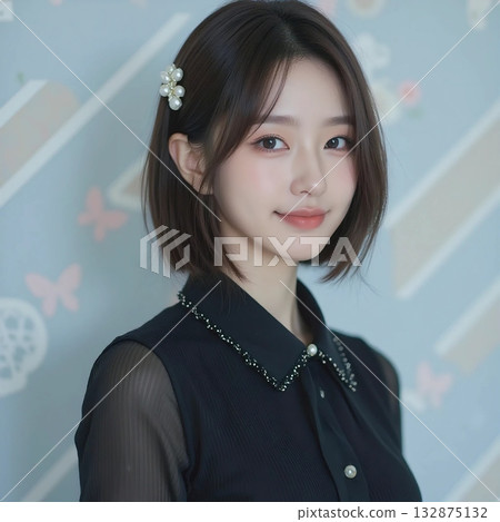 一個穿黑色連衣裙的女人 一個穿黑色連衣裙的女人 132875132