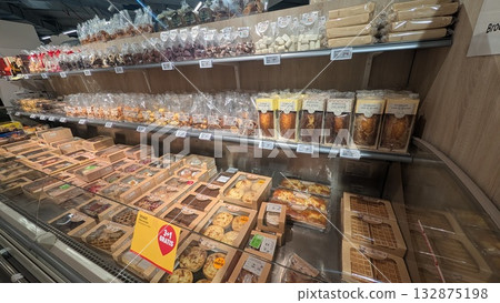 Sweets department in the supermarket in Antwerp Sweets department in the supermarket in Antwerp 132875198