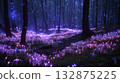 Forest with a Glowing Flower Field 132875225