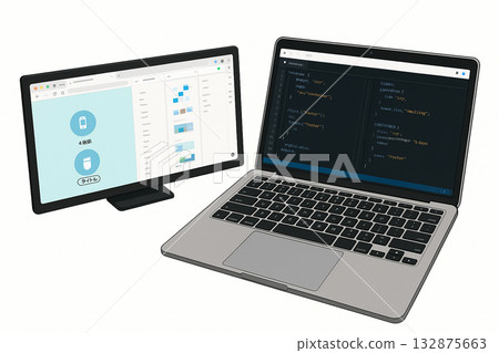 Laptop and PC monitor 132875663