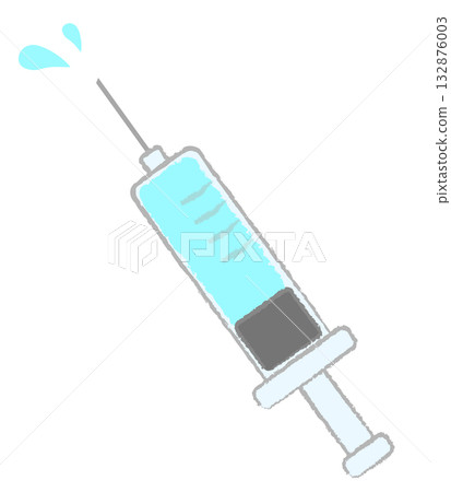 Simple illustration of vaccine and syringe Simple illustration of vaccine and syringe 132876003