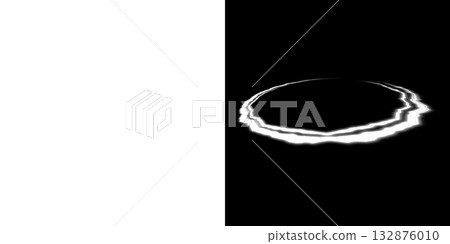 Electric arc rings with white depth on transparent and black backgrounds Electric arc rings with white depth on transparent and black backgrounds 132876010