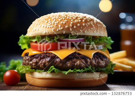 Handmade hamburgers 132876753