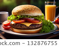 Handmade hamburgers 132876755