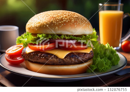 Handmade hamburgers 132876755