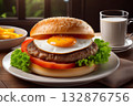 Handmade hamburgers 132876756