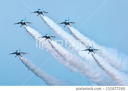 2025 Iruma Air Show Blue Impulse Flight Demonstration 132877288