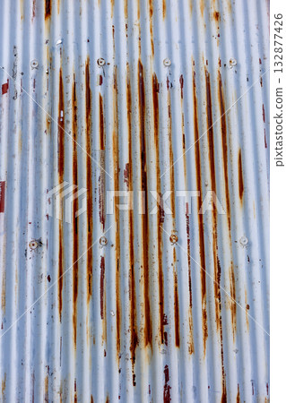 生鏽的鍍鋅鐵板背景 132877426