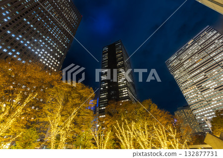 Illuminated Shinjuku Fukutoshin Tokyo night view 132877731