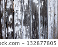 Weathered wooden boards with peeling paint 132877805