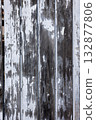 Weathered wooden boards with peeling paint 132877806