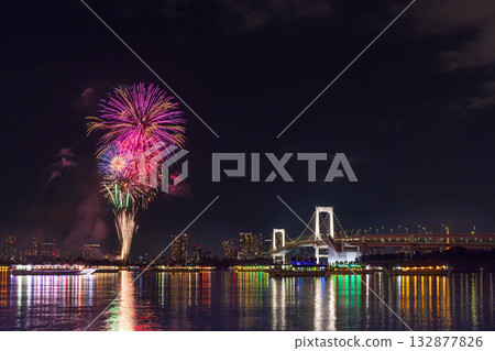 Odaiba Rainbow Fireworks Odaiba Rainbow Fireworks 132877826