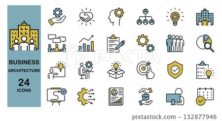 Business Architecture Icon Set (Color) 132877946
