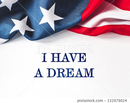 Happy Martin Luther King Day. Greeting card Happy Martin Luther King Day. Greeting card 132878024