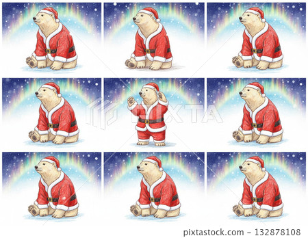 白熊聖誕老人 132878108