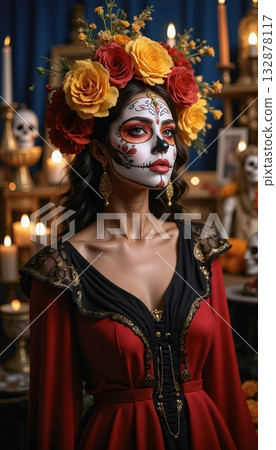 The image shows a woman in the image of Katrina 132878117