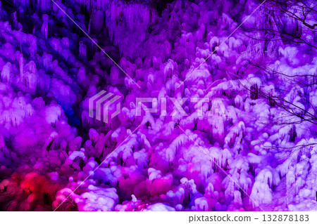 Illuminated icicles at Ashigakubo, Kanto Illuminated icicles at Ashigakubo, Kanto 132878183