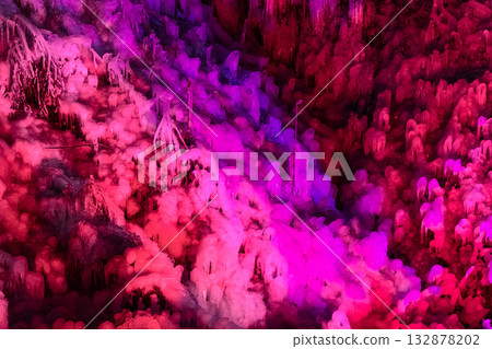 Illuminated icicles at Ashigakubo, Kanto 132878202