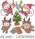 Santa and Reindeer Boy 132878404