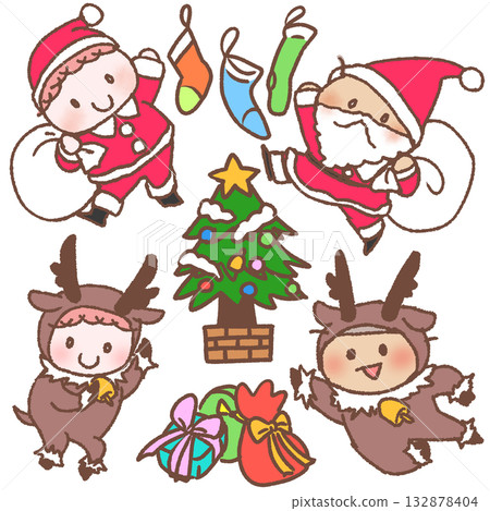 聖誕老人與馴鹿男孩 聖誕老人與馴鹿男孩 132878404