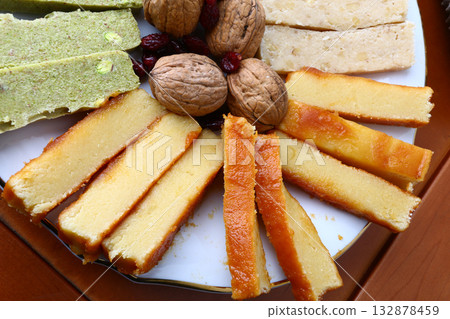 traditional spanish christmas sweet dessert known as turron 132878459