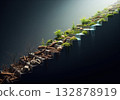 Natural Staircase Symbolizing Climate Action 132878919
