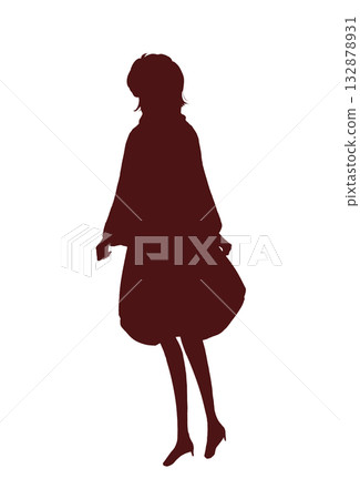 冬日里，女性的剪影 132878931