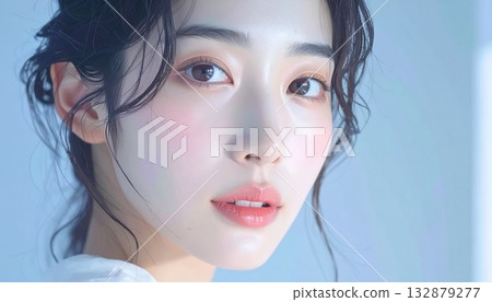 Young woman in soft light, beautiful skin and natural make-up Young woman in soft light, beautiful skin and natural make-up 132879277