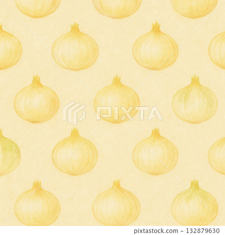 春季蔬菜系列：新洋蔥圓形圖案 132879630