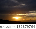 A sunset sky with beautiful gradation of clouds 132879764